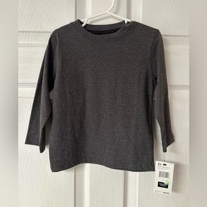 French Toast 2T Dark Gray Long Sleeve Toddler Shirt